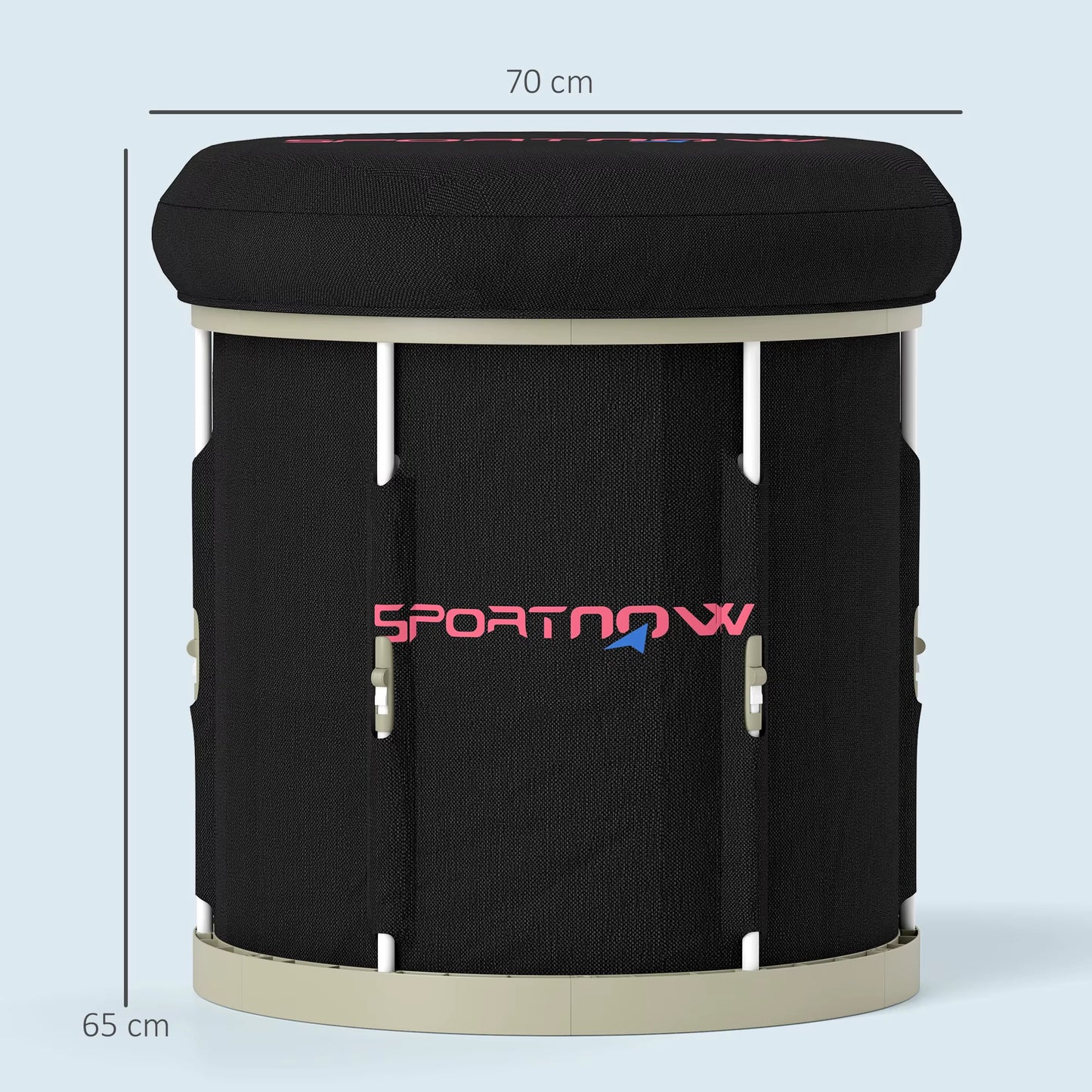 Ice Bath Tub Outdoor, 210L Portable Cold Water Therapy Tub, Recovery Cold Plunge Pool with Lid